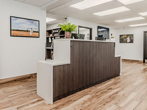 Reception area at Parkdale Animal Hospital