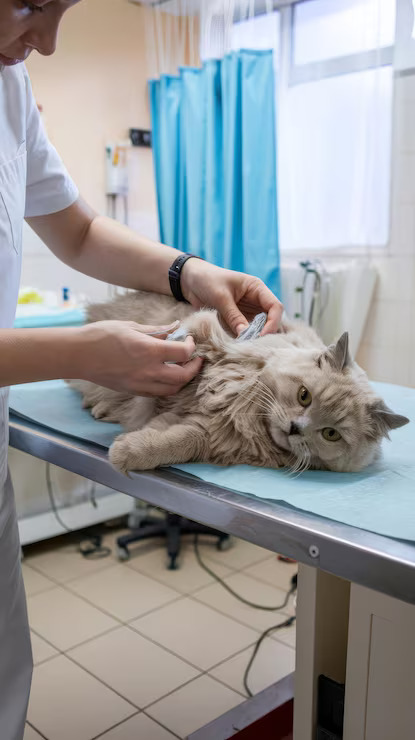 vet health checkup for cat